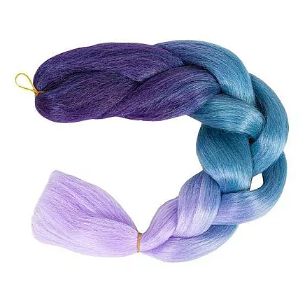 Kanekalons Sintētiskās Ombre Afro Bizes Frizūrām 60cm, Violets-Zils