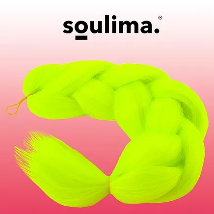 Kanekalons Sintētiskās Afro Bizes Frizūrām 60cm, Neona