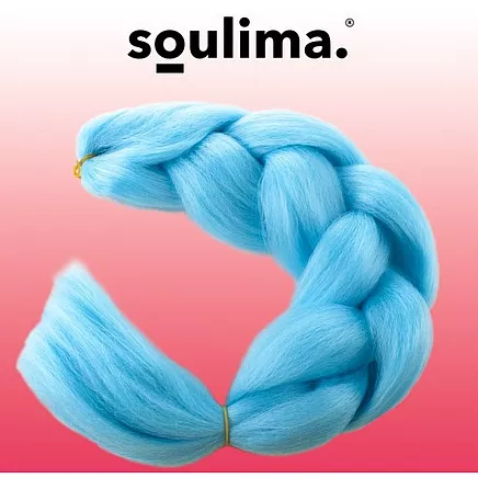 Kanekalons Sintētiskās Afro Bizes Frizūrām 60cm, Zils