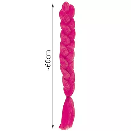 Sintetiskie mati, pīne, bize, krāsainie, rozā krāsā, 60cm