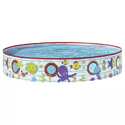 Bestway Портативный детский бассейн из ПВХ 152 см - устойчив к ультрафиолету и повреждениям, складывается для удобного хранения