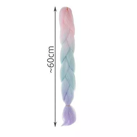 Kanekalons Sintētiskās Ombre Afro Bizes Frizūrām 60cm, Pastelis