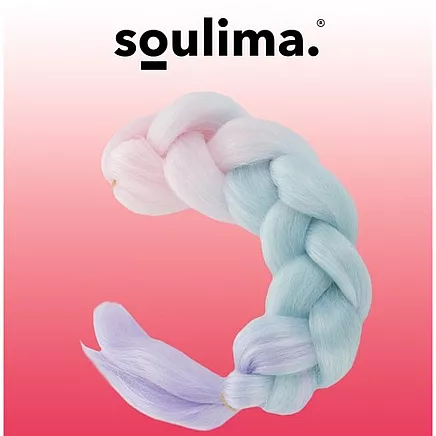 Kanekalons Sintētiskās Ombre Afro Bizes Frizūrām 60cm, Pastelis