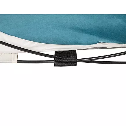 Viegla pludmales telts bērniem un pieaugušajiem ar UV staru aizsardzību, viegli uznirstoša, vēja necaurlaidīga un kompakta, ar koferi, 145x100x70cm, zili pelēka, zila