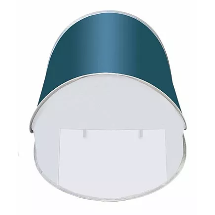 Viegla pludmales telts bērniem un pieaugušajiem ar UV staru aizsardzību, viegli uznirstoša, vēja necaurlaidīga un kompakta, ar koferi, 145x100x70cm, zili pelēka, zila