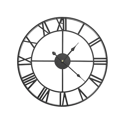 Retro wall clock - black