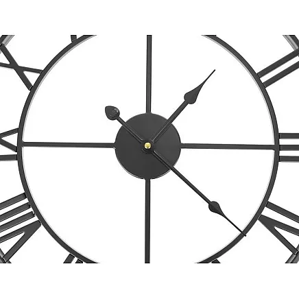 Retro wall clock - black