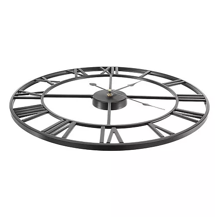 Retro wall clock - black