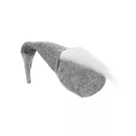 Stāvošs Ziemassvētku rūķis, svētku dekorācija, pelēks