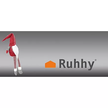 Sēdošs Ziemassvētku rūķis, sarkans