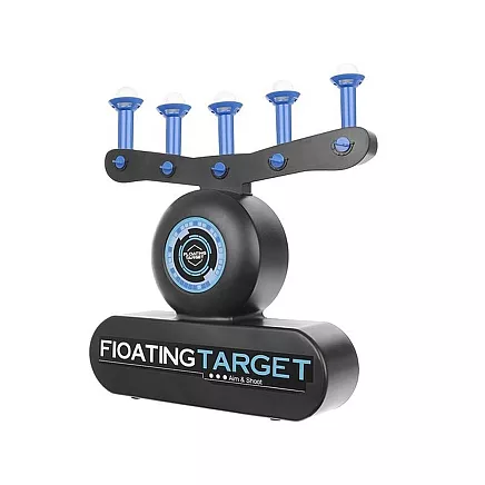 Interaktīvā peldošās lodes šaušanas spēle - daudzkrāsains elektroniskais vairogs ar regulējamu grūtības pakāpi, bērnu sacensību rotaļlieta - pilns komplekts ar pistoli un bultām