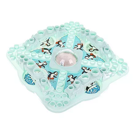 Pingvīnu sacīkšu piedzīvojums: Ģimenes galda spēle ar izglītojošiem ieguvumiem - uzlabo veiklību, uzlabo matemātikas prasmes un sniedz neprognozējamu jautrību.