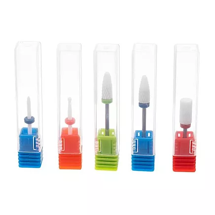 Keramikas frēžu uzgaļu komplekts 5 gab., dažādas cietības, frēzei manikīram un...