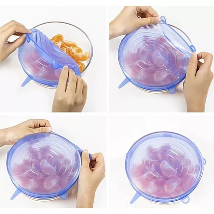 Silicone lids - set of 6