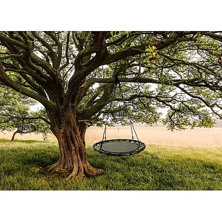 Bērnu Dārza Piekaramās Šūpoles Stārķa Ligzda 120-180 cm, Melnas