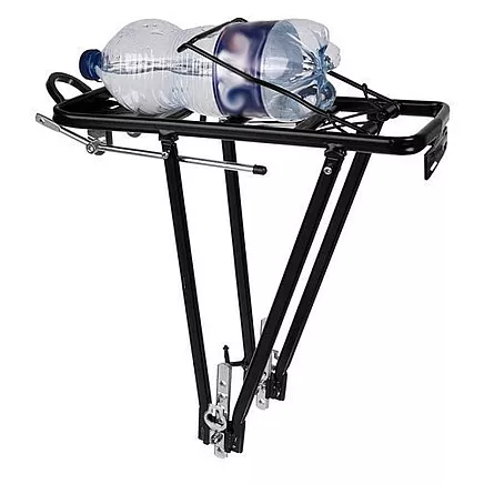 Velosipēda aizmugurējais alumīnija bagāžnieks, Melns