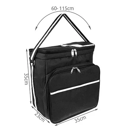 Складной термос для пикника и походов (28 л), черный