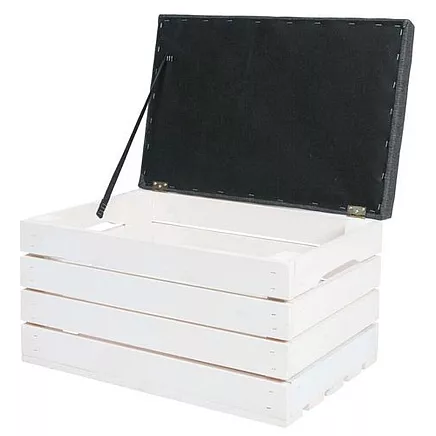 Wooden pouffe - chest