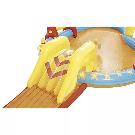 Bestway Детская надувная водная площадка с горкой, бассейном, играми - веселый центр активного отдыха на открытом воздухе 53068