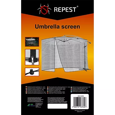 Dārza Moskītu Tīkls uz Lietussarga Kupola 300x260m, melns l Garden Mosquito Net for Outdoor...
