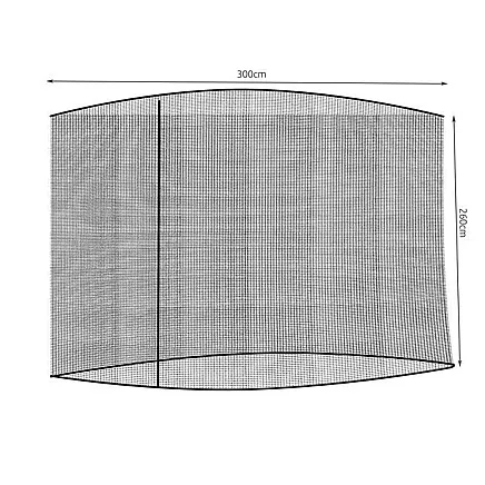 Dārza Moskītu Tīkls uz Lietussarga Kupola 300x260m, melns l Garden Mosquito Net for Outdoor...