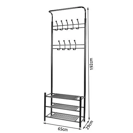Clothes hanger - stand with shoe shelf 15744