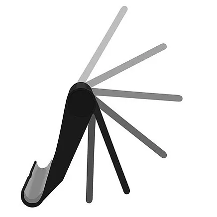 Universāls regulējams telefona turētājs statīvs, melns