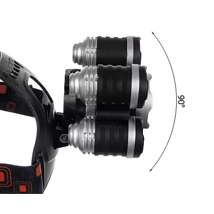 Uzlādējams Galvas Lukturis Gaismeklis 5 x LED T6 CREE