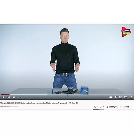 Uzlādējams Galvas Lukturis Gaismeklis 5 x LED T6 CREE