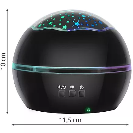 Night light with projector - black LP16857