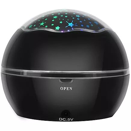 Night light with projector - black LP16857