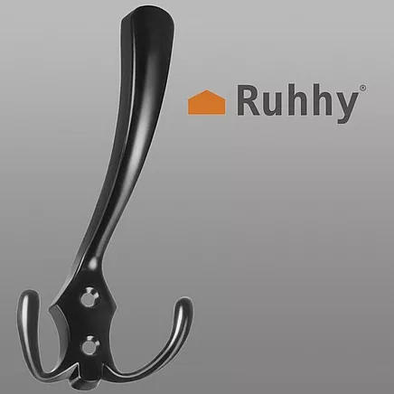 Black wall hanger - set of 5