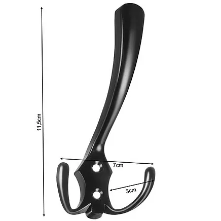 Black wall hanger - set of 5