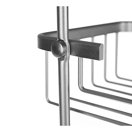 Алюминиевая подвесная полка-органайзер для душа - устойчивая к ржавчине, 3-ярусная система хранения с легкой установкой без сверления для шампуней, лосьонов, ванных принадлежностей, современный дизайн в стиле лофт