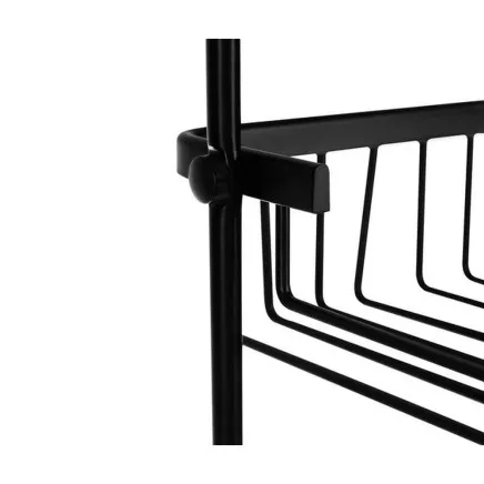 Piekarināms dušas kabīnes plaukts, Melns