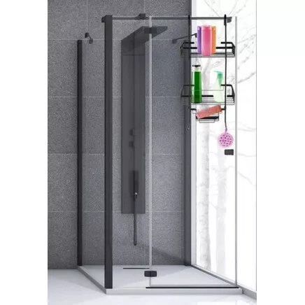 Piekarināms dušas kabīnes plaukts, Melns