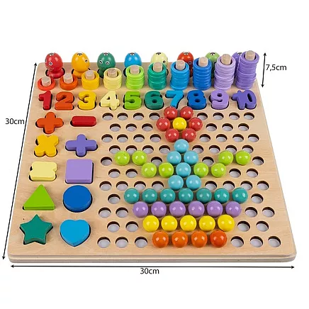 Wooden puzzle - beads DU17252