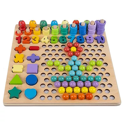 Wooden puzzle - beads DU17252