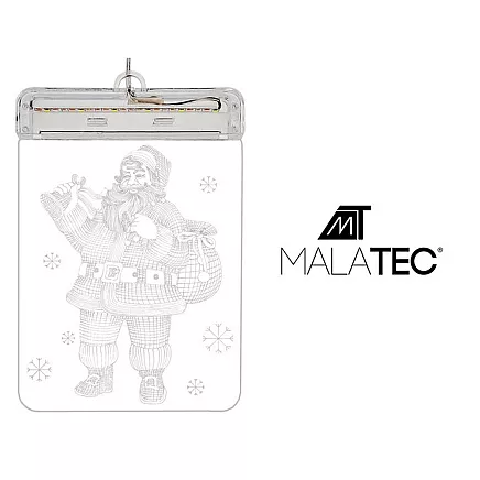 3D vitrāžas Ziemassvētku vecītis LED