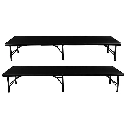 Прочный складной садовый стол и скамейки 180 см на открытом воздухе - устойчивые к погодным условиям, легкая транспортировка, противоскользящие ножки