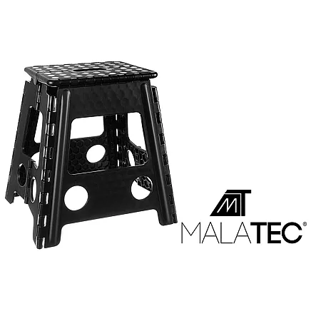 Folding stool black and white 39cm