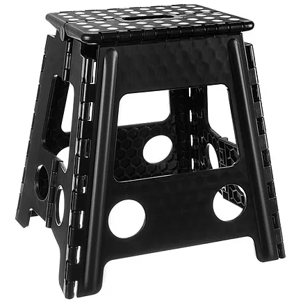 Folding stool black and white 39cm