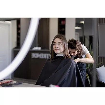 Frizieru apmetnis, peņuārs matu griešanai, 140x100cm