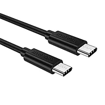 USB-C savienojuma kabelis Choetech CC0001, 0,5 m (melns)