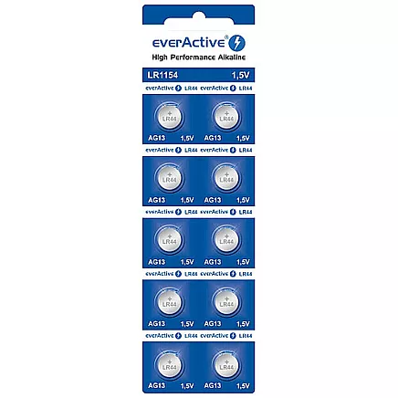 10x sārmu pogu baterijas AG13 G13 LR1154 LR44 A76 L1154F