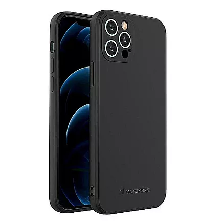 Wozinsky Color Case Silicone Flexible Durable Case for Apple iPhone 13 Pro Max Black