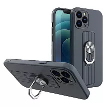 Силиконовый чехол Ring Case с ручкой и подставкой для Xiaomi Redmi Note 10 5G / Poco M3 Pro темно-синий