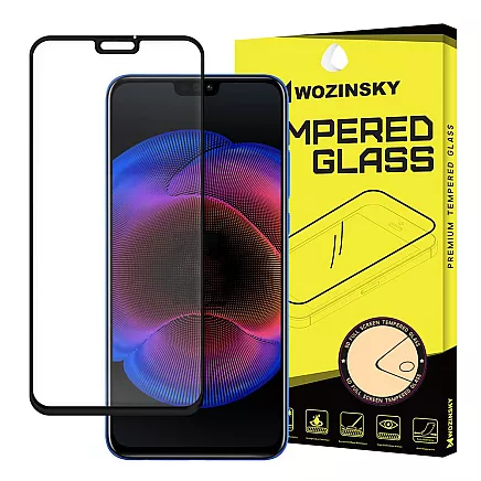 Wozinsky Tempered Glass Protector Full Glue Super Durable Screen Protector with Protective Cap for Huawei Honor 8X black