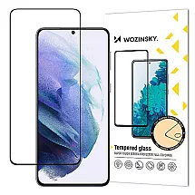 Wozinsky rūdīta stikla aizsargstikls Full Glue Super izturīgs ekrāna aizsargstikls ar rāmi un korpusu Samsung Galaxy S21 5G melns