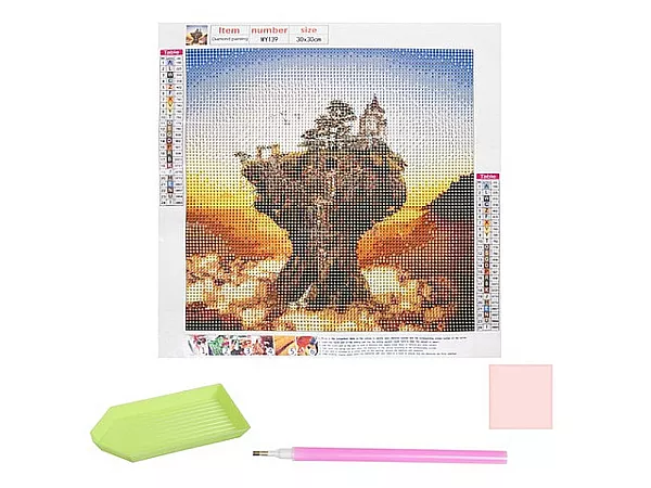 5D Dimantu Izšūšanas Mozaīkas Komplekts - Radošs Mājas Dekors, 30x30 cm